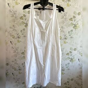 Evan Picone White Sleeveless Sundress